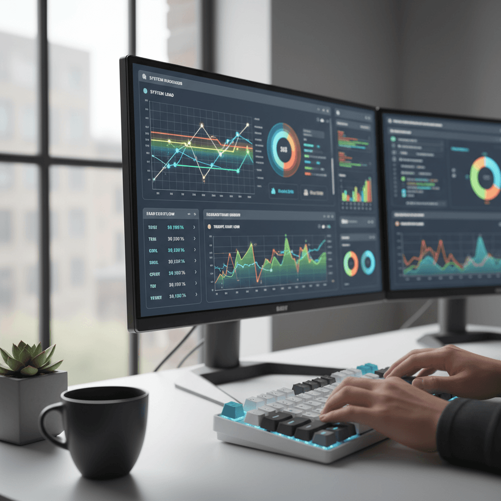 Analytics dashboard with real-time performance metrics